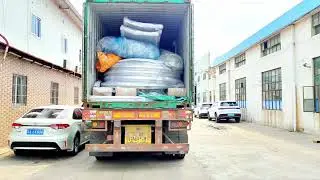 The Process of Loading One Full 20ft Container of our Glamping Dome Products - Skycamp