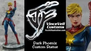 Captain Ms Marvel Carol Danvers Custom Statue