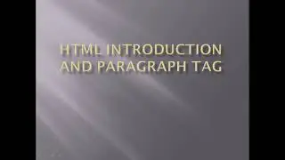 html introduction and paragraph tag|HTML||code with me