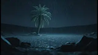 Heavy Rain on Oasis Water at Night | Deep Sleep ASMR