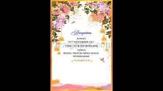 Colorful Wedding invitation Video, Simple Nature Theme Wedding Invite, Watercolour Theme Wedding