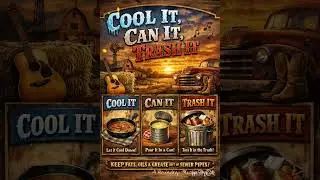 Cool it, Can it, Trash it # Country music #City of  Houston #:Fats,Oils and Grease (FOG) # Food.