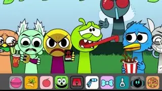 Incredibox Sprunki Retake BUT Mike VS Azuri & Om Nom VS Buzzy! New BONUS Characters and Reactions!