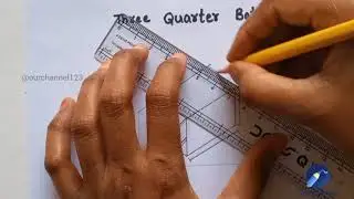 Three Quarter Brick Bat | Brick Bat | Isometric View and Section of a Brick Bat | Civil Engineering