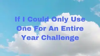 If I Could Only Use One For An Entire Year?  Challenge Video