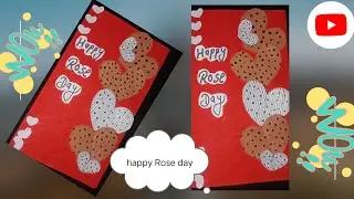 diy/Happy Rose day greeting card 🌹&hearts;️🌹#video #viral #artist #artistha_ha😱😱