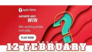 Amazon Quiz Answers Today|12 February|Amazon Funzone Daily Quiz Answers Today|Daily Quiz Time