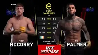 Cage Warriors 180: Paddy McCorry vs Tye Palmer | November 15, 2024