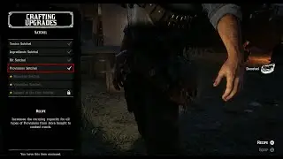 Crafting Upgrades: Pearson's Provisions Satchel. Red Dead Redemption 2, 4K.