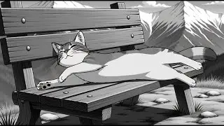 Cat sleeping - relaxing music to study