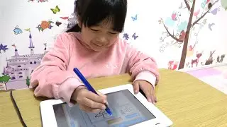 【勉強】小学1年生のまりちゃんがチャレンジタッチで漢字と算数の勉強をするよ♪　「耳」「早」「虫」など書き順もしっかり覚えながら頑張るよ～！　教育　しつけ　成長記録　7歳　もうすぐ冬休み