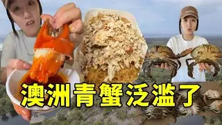 国内卖上千块钱一只的青蟹竟然在澳大利亚泛滥了，我带女友火速赶往澳洲，品尝美味的蟹肉，简直太美味了 #大豪夫妇 #fishing #澳大利亚 #青蟹