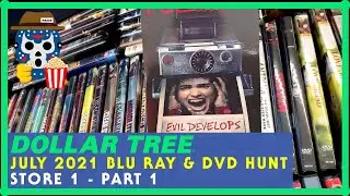 DOLLAR TREE $1 BLU RAY & DVD Movie Haul - JULY 2021 Store 1 Part 1 - Searching for Horror Movies