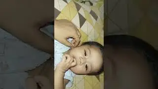 #3 month baby# tongue cleaning#