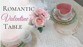 Valentine’s Tablescape Decorate With Me | Simple Blush & Green Table Decor