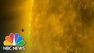 Watch Mercury Make Rare Transit Between Earth And The Sun | NBC News
