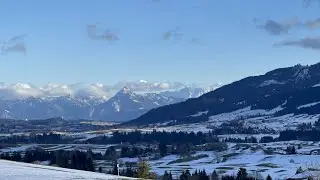 Faistenoy - Burgkranzegger Horn - Panoramaweg - Wanderbank Mittelberg (30. Januar 2022)