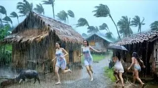 This is Himalayan Village || During the Heavy Rain Season || Nepali People in the Mountain Life ||