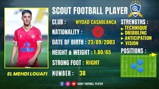 EL MEHDI LOUAFI 🔵 MIDFIELDER 🔵 WYDAD CASABLANCA 🔵 BEST OF 2023/24 HD