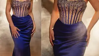 How to cut and sew a Draped skirt of a gown| pattern drafting tutorial