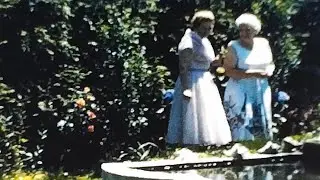 1950's Ladies Walking Through a Garden - Vintage Video Footage