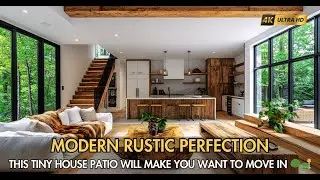 Tiny House with Modern Rustic Interior and Cozy Patio