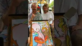 He laughed so hard he fell out of his chair! 😂🤣 #art #hawaii #caricature #maui #lahaina