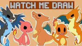 #2 Watch Me Draw: Charmander, Charmeleon, and Mega X and Y/Charizard - Pokemon Gen 1