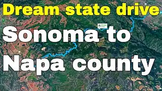Dream state relaxing drive from Sonoma to Napa county