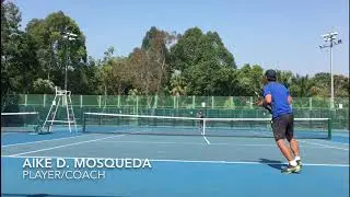 Tennis Practice with HK top-seed Junior player Allester
