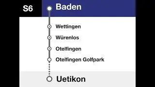 ZVV (SBB) Ansagen &raquo; S6 Baden &mdash; Uetikon am See | RAILVOX | SLBahnen