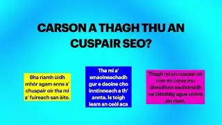 Scottish Gaelic Immersion Video - Dicussing your learning - Suitable for Higher Gaelic (Learners)