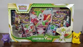 Shaymin Vstar Premium Collection Unboxing!