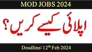 MOD Jobs 2024 | Online Application | Ministry of Defense Jobs | Apply Online | MOD |