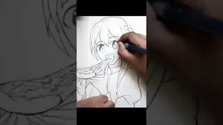 Inktober 2021 | Day 28 - Crispy | Anime | HARSH CREATIVES #shorts