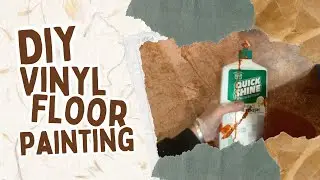 How to Paint a Vinyl Floor (Step-by-Step): Acrylic Paint DIY Floor Makeover