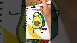 ПРОСТОЙ РИСУНОК ✍️ 🥑 Авокадо #рисунок #drawing#урокирисования #какрисовать #базовыйрисунок #paint