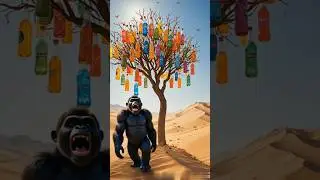The Soda Tree of the Desert #FantasyArt #SurrealLandscape #DesertTree #SodaTree #DigitalArt #Gorilla