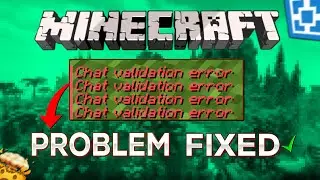 How to Fix chat validation error in minecraft server | chat message validation failure problem