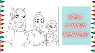KPop Demon Hunters New Coloring Pages / How to Color Girls Rumi, Mira and Zoey / NCS MUSIC