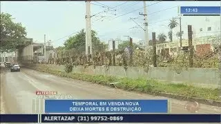 Mortes e destrui&ccedil;&atilde;o ap&oacute;s temporal em Venda Nova