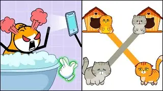 Tap Fight Weegoon VS Cat Rush Push Draw to Save - All Levels SpeedRun Gameplay