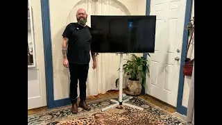 This portable tv stand is so easy to move around