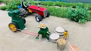 Diy diesel engine flour mill machine mini science project || @silentyoutuber3457