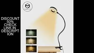 48 LEDs Clip on Desk Lamp 360&deg;Flexible Gooseneck Reading Table Light Eye-Caring USB Clamp Books Nigh