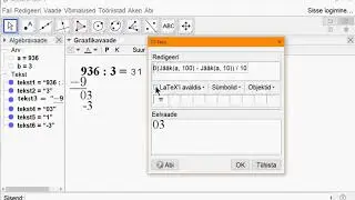 GeoGebra. Kirjalik jagamine + konstruktsiooniprotokoll