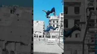 Very dangerous 😱 #تابعوني #parkour_ #freering