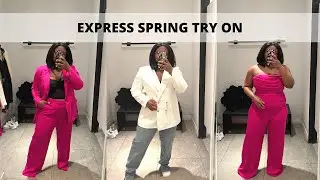 NEW IN Express Spring Try On 2023 Blazers + Tops + Jeans