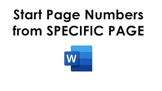 Microsoft Word - How To Start Page Numbers at a Specific Page in Word [2023] - Microsoft Office 365