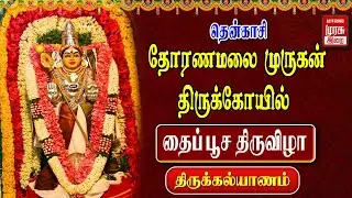 🔴Live - தென்காசி தோரணமலை முருகன் திருக்கோயில் தைப்பூச திருவிழா திருக்கல்யாணம் | Thoranamalai Murugan
